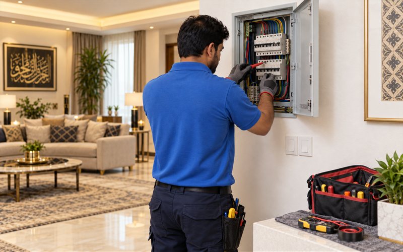 صيانة التمديدات والأعطال الكهربائية